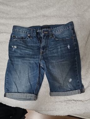 Banana Republic Distressed Denim Shorts in Blue